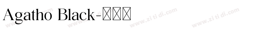 Agatho Black字体转换